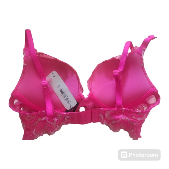 LA SENZA Pink Floral Double Push Up Bra - Size 30A, XXS - Picture 4 of 5